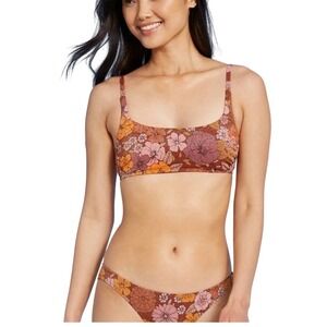 Xhilaration Floral Print Bikini Set Womens Size S Swimsuit Two Piece